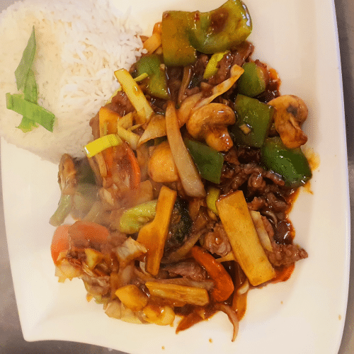 Rindfleisch gebraten Zwiebeln