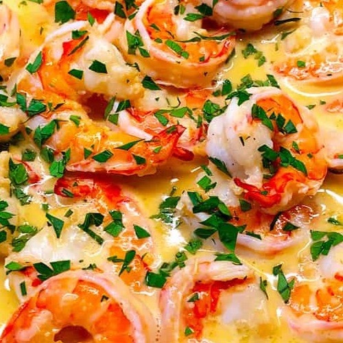 Yellow-Curry Garnelen