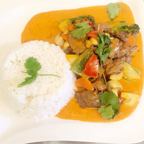 Yellow-Curry Rindfleisch