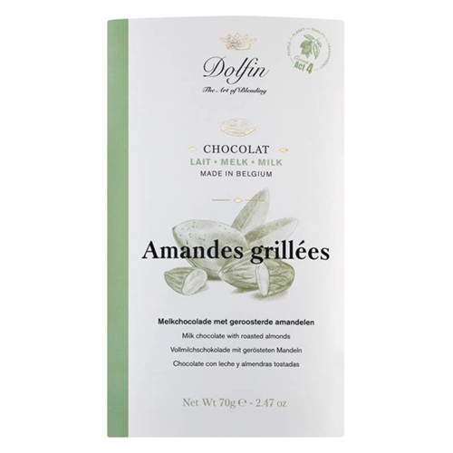 Dolfin-Milchschokolade mit gerösteten Mandeln 70g