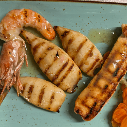 Baby Calamari gegrillt