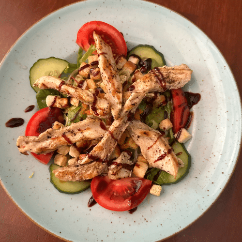 Hähnchen streifen Salat