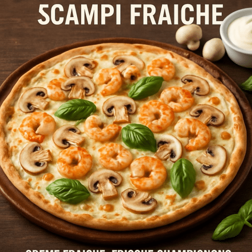 Flammkuchen Scampi fraiche