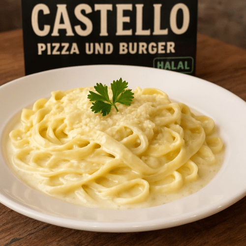 Rigatoni mit Käse und Sahne