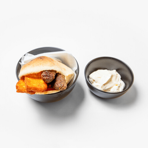 Kofta-Halloumi Brot