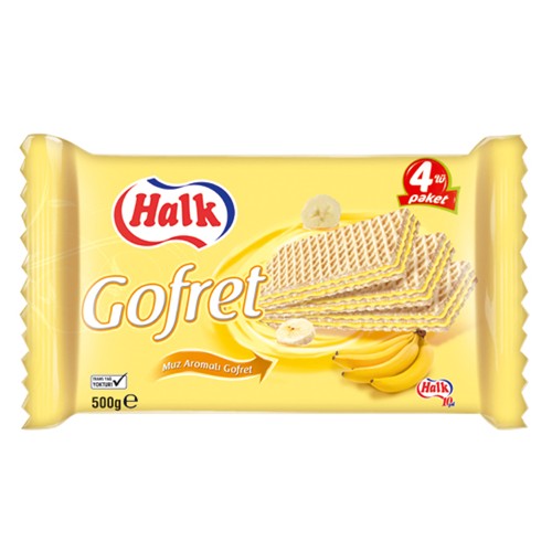 Halk Waffel mit Bananengeschmack 500g