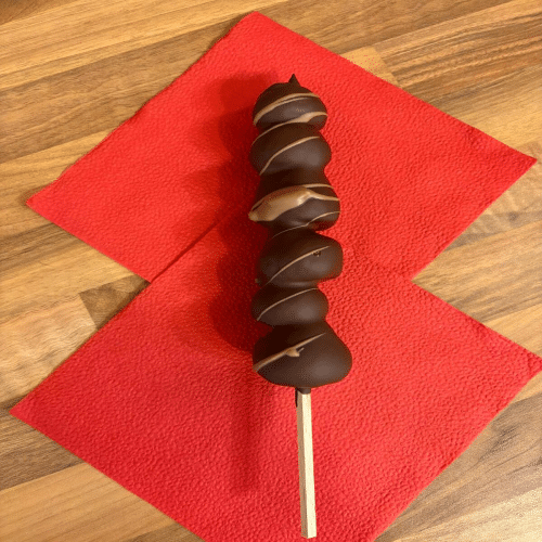 Erdbeer-Spieß Zartbitterschokolade 180g