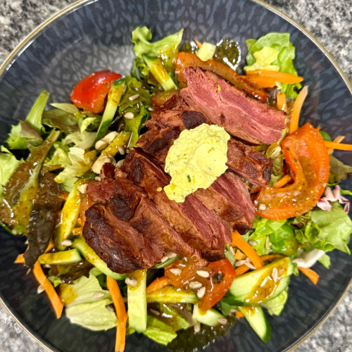 Salatteller Steak