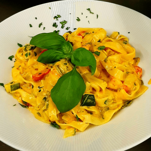 Tagliatelle ai Gamberi (scharf)