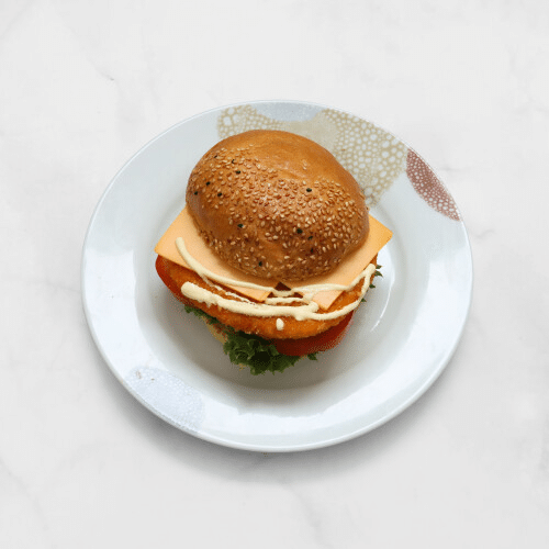 Chicken-Hollandaise Burger