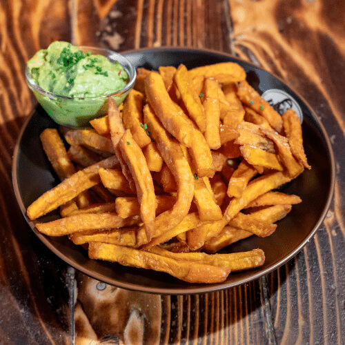 Guacamole-Süßkartoffelpommes