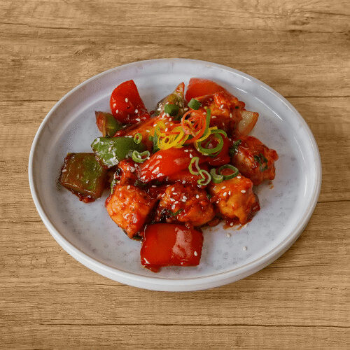 Chili Paneer (vegetarisch, scharf)