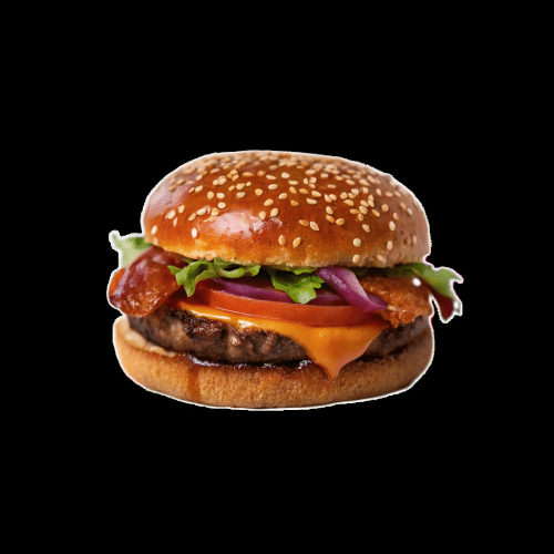 Rooster Beef Bacon Burger (Halal)