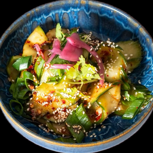 Spicy Dragontale Cucumber Salat (leicht scharf)