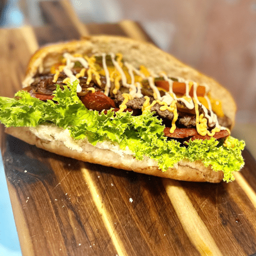 Zweierlei Beef Baguette Menü