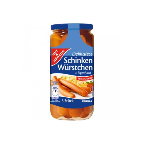 Gut&Günstig Delikatess Schinkenwürstchen in Eigenhaut 380g