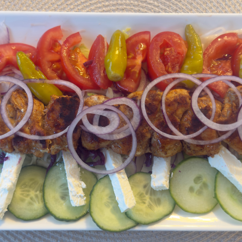Hähnchenspieß Teller