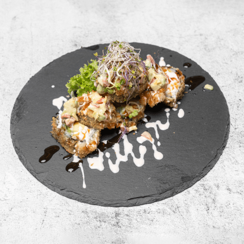 Big Fried Salmon Crunchy Roll