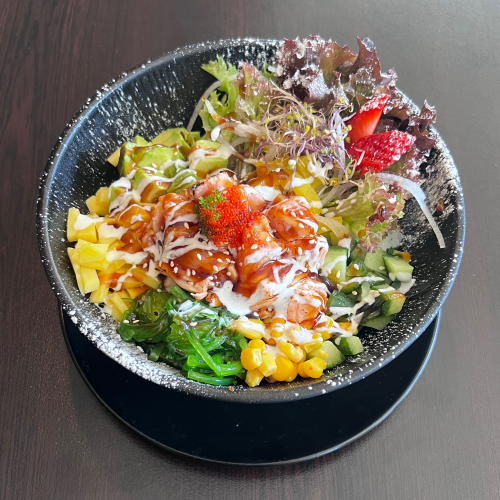 Flambierter Lachs Bowl