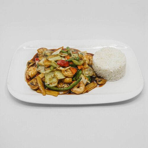 Gebratene Garnelen Chop-Suey