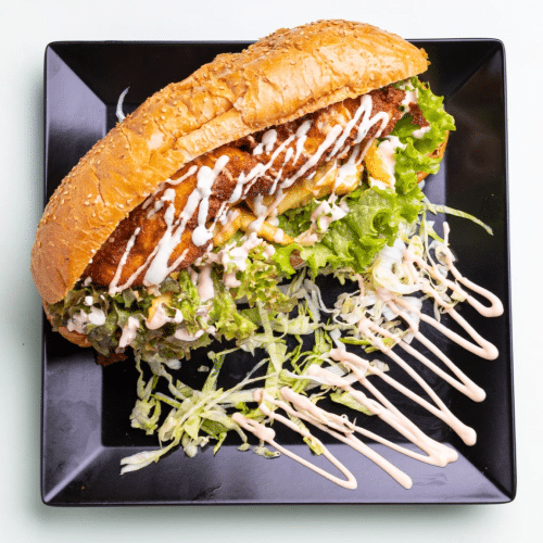 7. skallop Hähnchen Sandwich