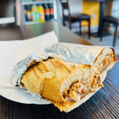 Baguette mit einer Fleischsorte