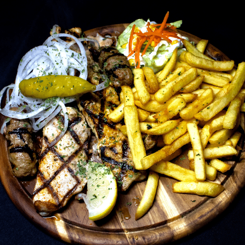 Gerresheimer Platte (für 1 Person) mit Schweingyros