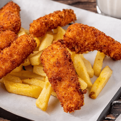 Menu Crispy Chicken Strips mit Pommes