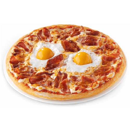 Pizza Bacon und Egg