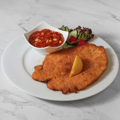 XXL Putenschnitzel mit Paprikasauce