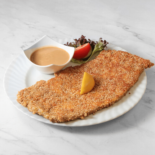 XXL- White BBQ Sesamschnitzel
