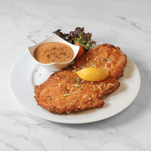 XXL Schnitzel mit Zitronen-Pfefferpanade