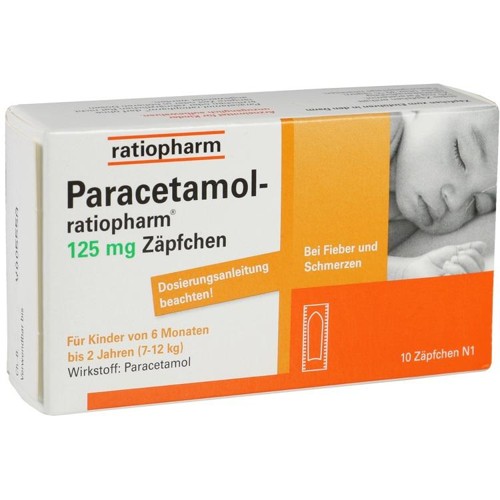 Paracetamol-ratiopharm 125mg Zäpfchen
