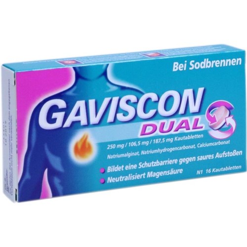 Gaviscon Dual 250mg/106.5mg/187.5mg