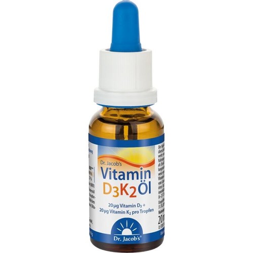 Vitamin D3K2 Öl 800 IE+20 mcg D3+K2 Dr. Jacob's