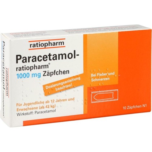 Paracetamol-ratiopharm 1000mg Zäpfchen
