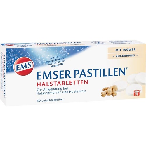 Emser Pastillen Halstabletten m. Ingwer zuckerfrei