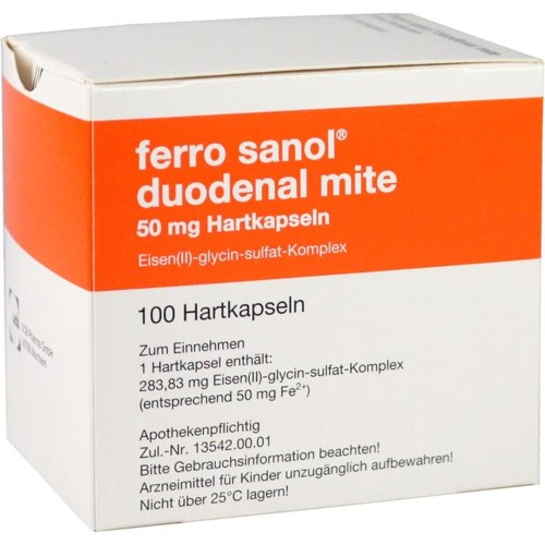 Ferro Sanol duodenal mite 50mg magensaftres. HKP