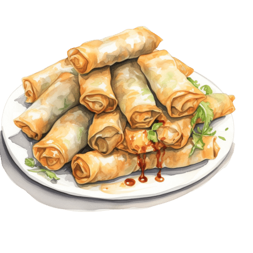 Vegane Frühlingsrollen (6 Stück)