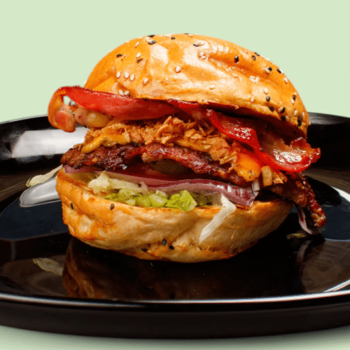 Hausburger mit Pommes Fries