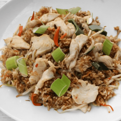 Gebratener Reis mit Hühnerfleisch