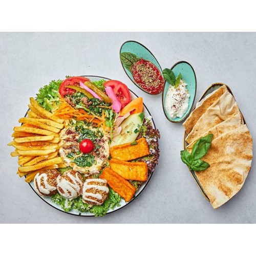 Falafel-Halloumi Teller