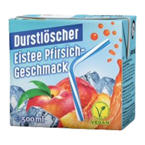 Durstlöscher Eistee Pfirsich-Geschmack