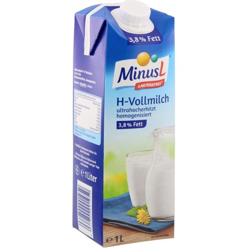 MinusL H-Vollmilch 3,5% laktosefrei 1l