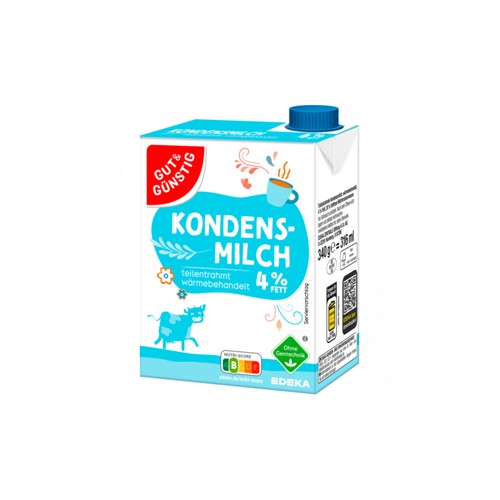 Gut & Günstig Kondensmilch 4% Fett 340g