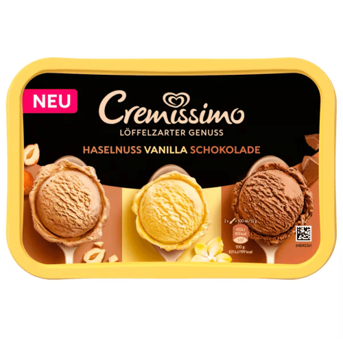 Cremissimo Haselnuss Vanilla Schokolade Eiscreme 1000ml