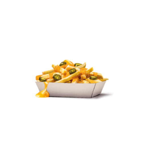 Pommes mit Jalapenos und Käsesauce