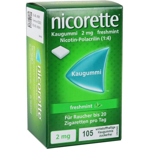 Nicorette 2mg Freshmint Kaugummi 105 pieces