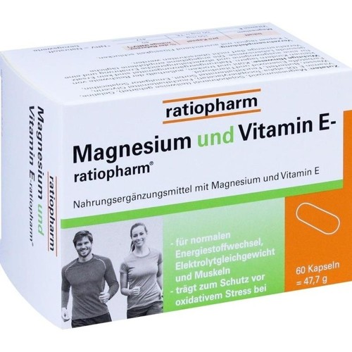 MAGNESIUM und VITAMIN E-ratiopharm 60 Stück