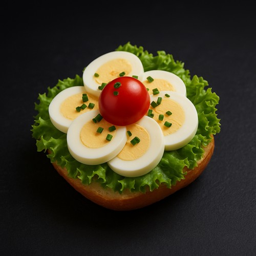 1/2 Brötchen Ei